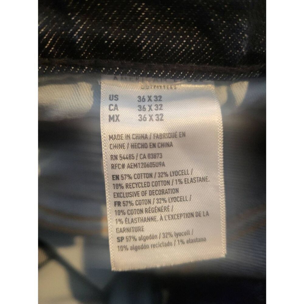 American Eagle Jeans Men's 36 x 32 Blue Easyflex Loose Lyocell Dark Wash - Picture 6 of 6